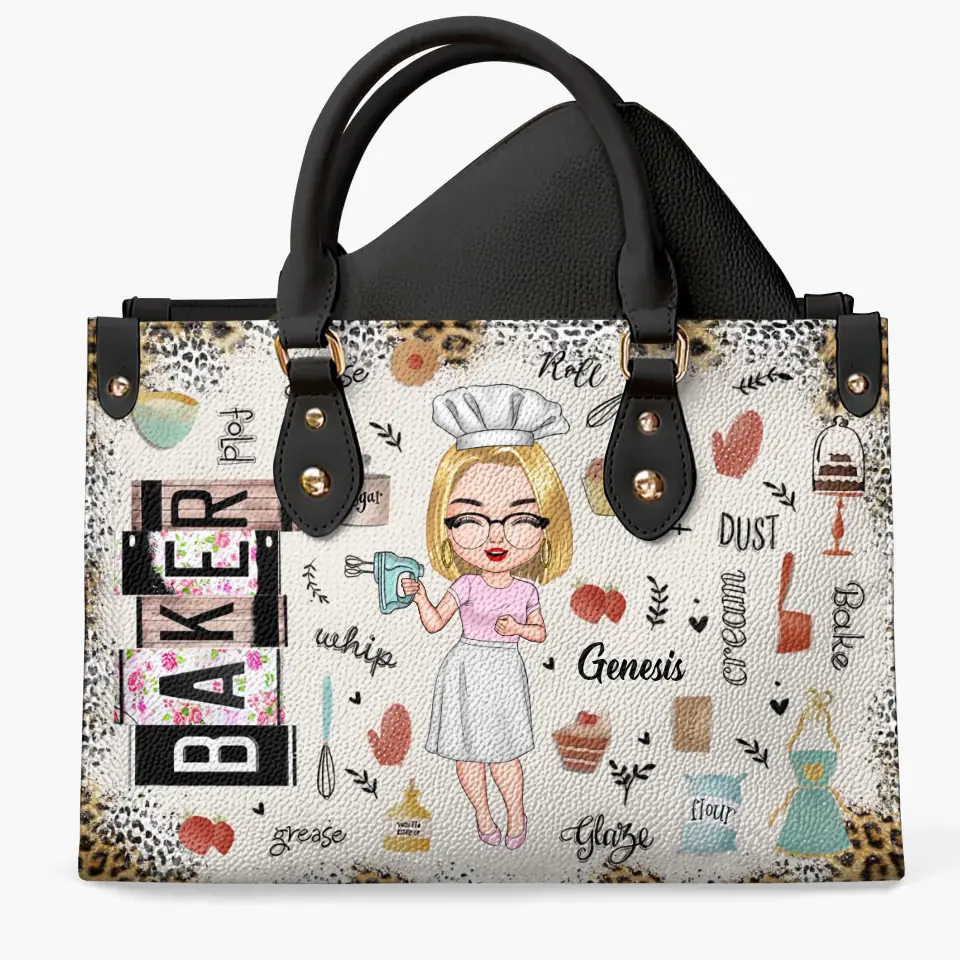 Personalized Leather Bag - Birthday Gift For Baker, Baking Lover - Baker Life ARND018