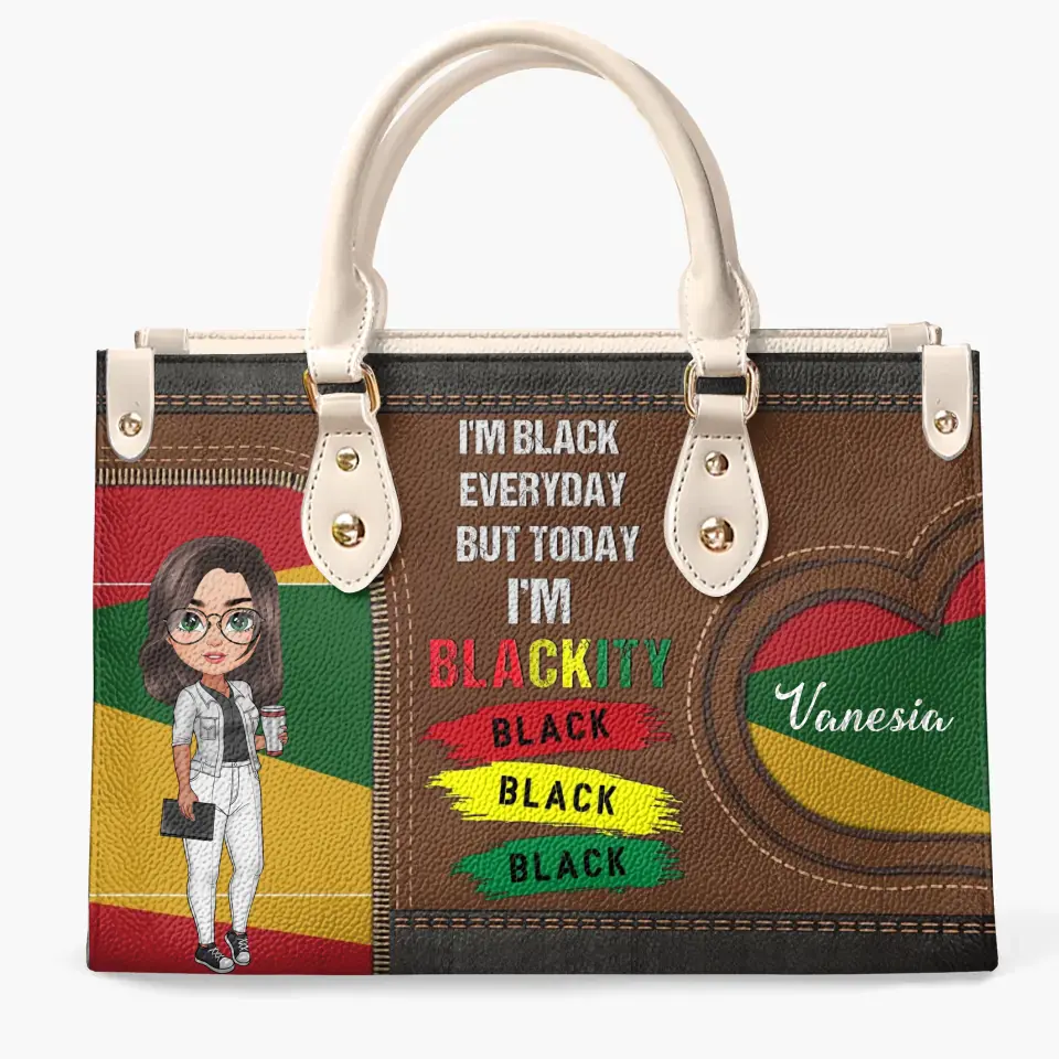 Personalized Leather Bag - Birthday, Juneteenth Gift For Black Woman - Juneteenth Because My Ancestors Weren't Free In 1776 ARND018