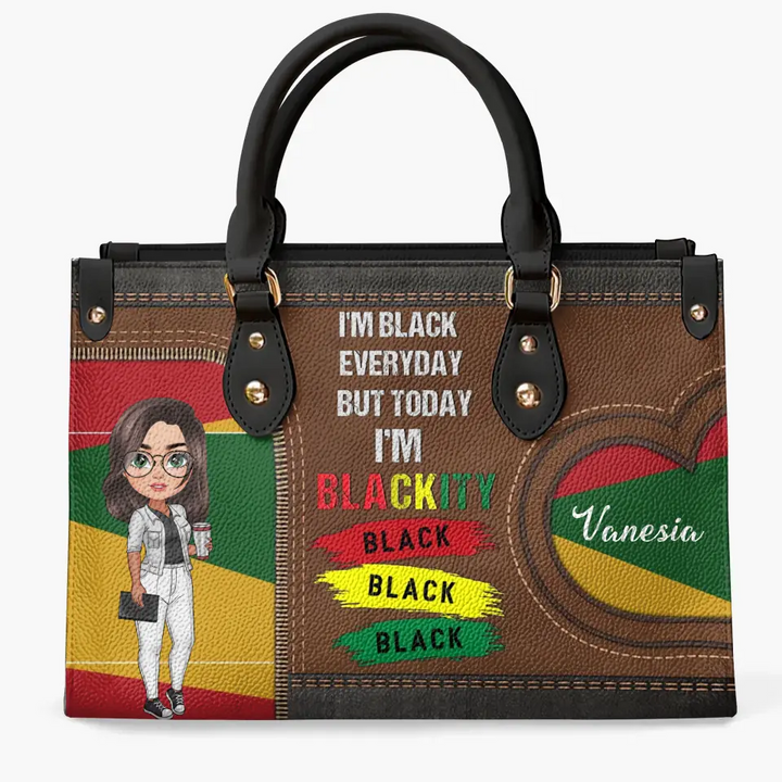 Personalized Leather Bag - Birthday, Juneteenth Gift For Black Woman - Juneteenth Because My Ancestors Weren't Free In 1776 ARND018