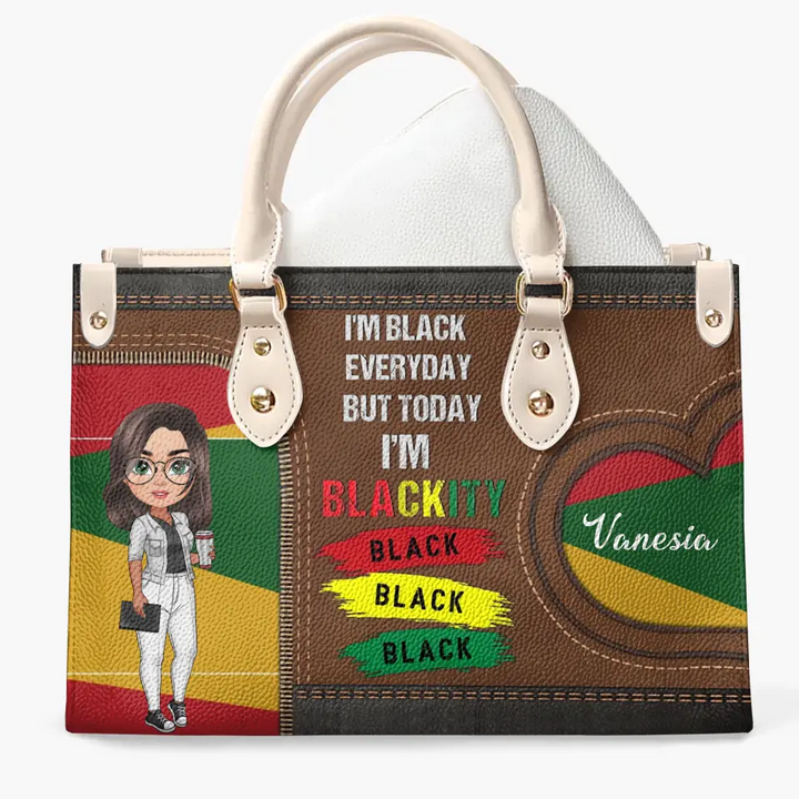 Personalized Leather Bag - Birthday, Juneteenth Gift For Black Woman - Juneteenth Because My Ancestors Weren't Free In 1776 ARND018