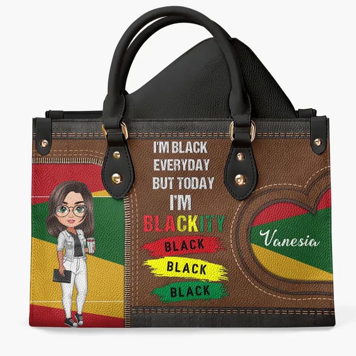 Personalized Leather Bag - Birthday, Juneteenth Gift For Black Woman - Juneteenth Because My Ancestors Weren't Free In 1776 ARND018