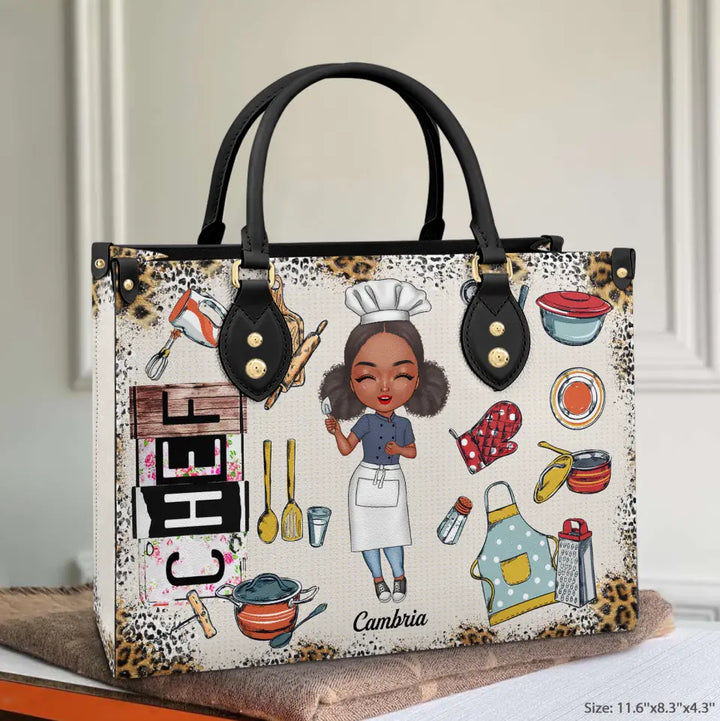 Personalized Leather Bag - Birthday Gift For Chef - Being A Chef ARND0014