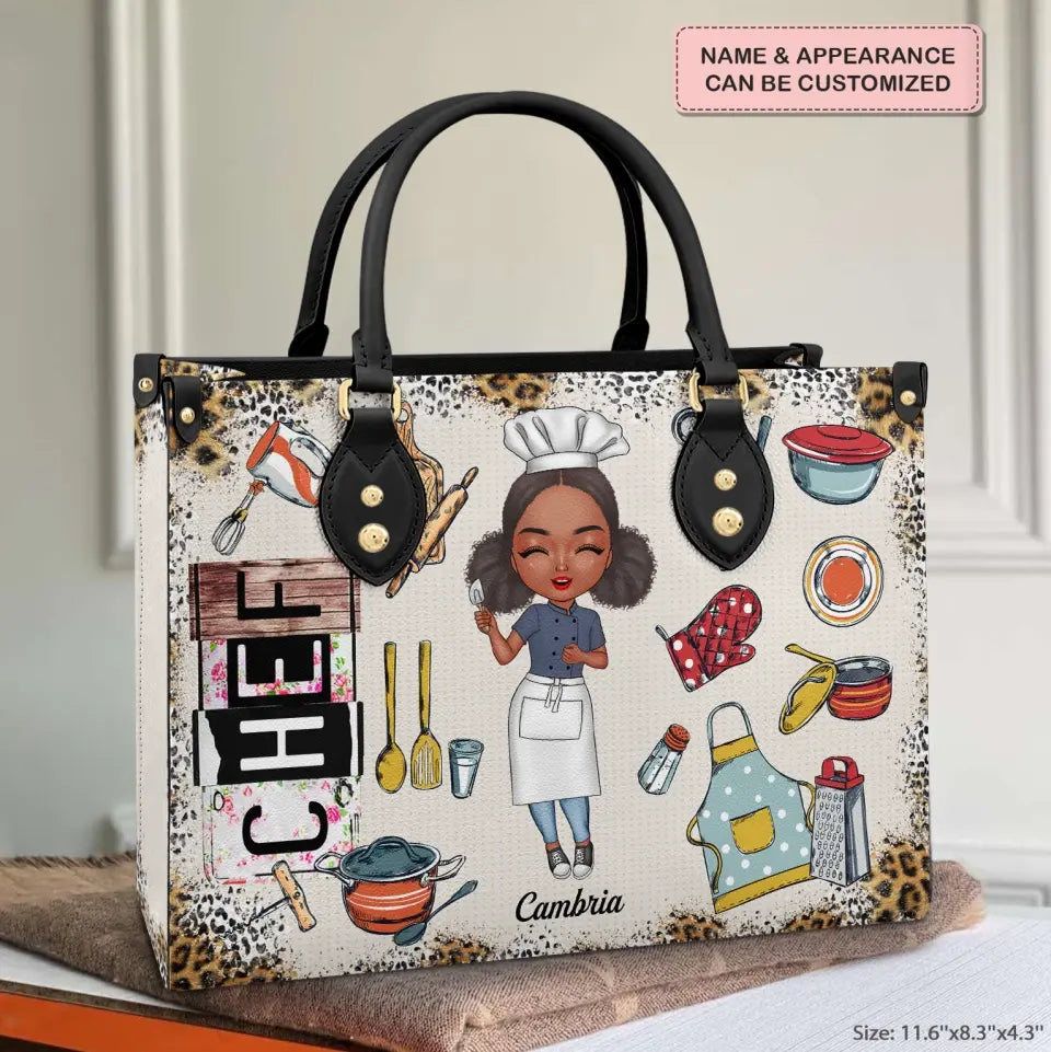 Personalized Leather Bag - Birthday Gift For Chef - Being A Chef ARND0014