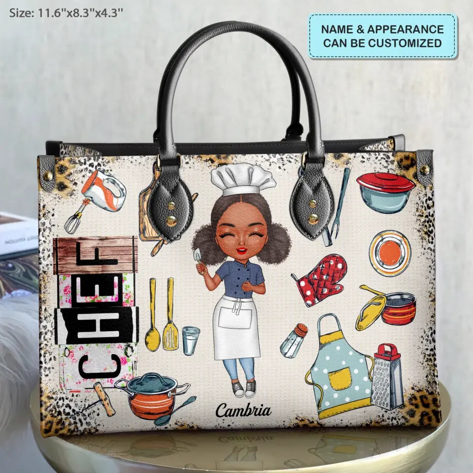 Personalized Leather Bag - Birthday Gift For Chef - Being A Chef ARND0014