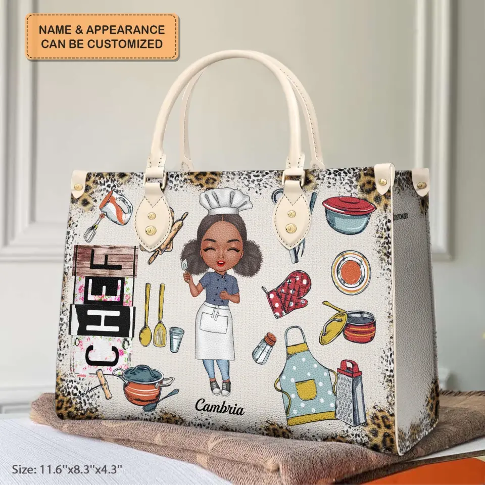Personalized Leather Bag - Birthday Gift For Chef - Being A Chef ARND0014