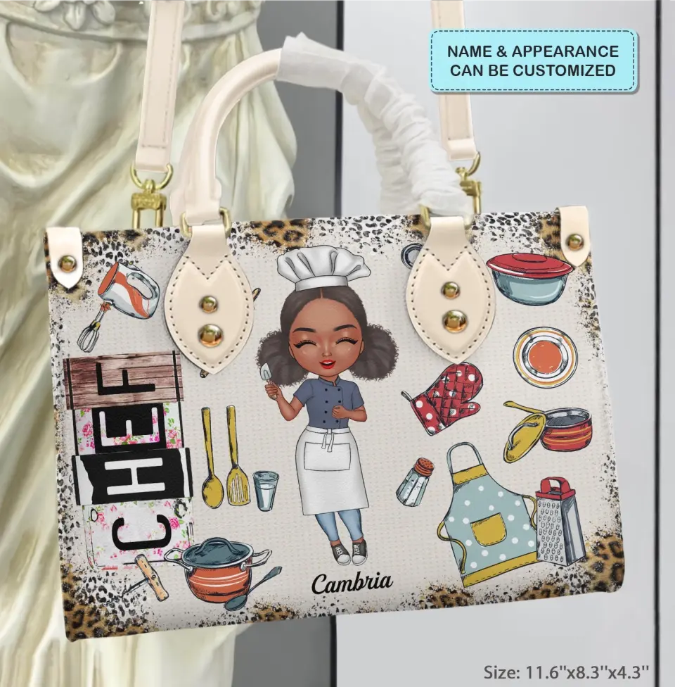 Personalized Leather Bag - Birthday Gift For Chef - Being A Chef ARND0014