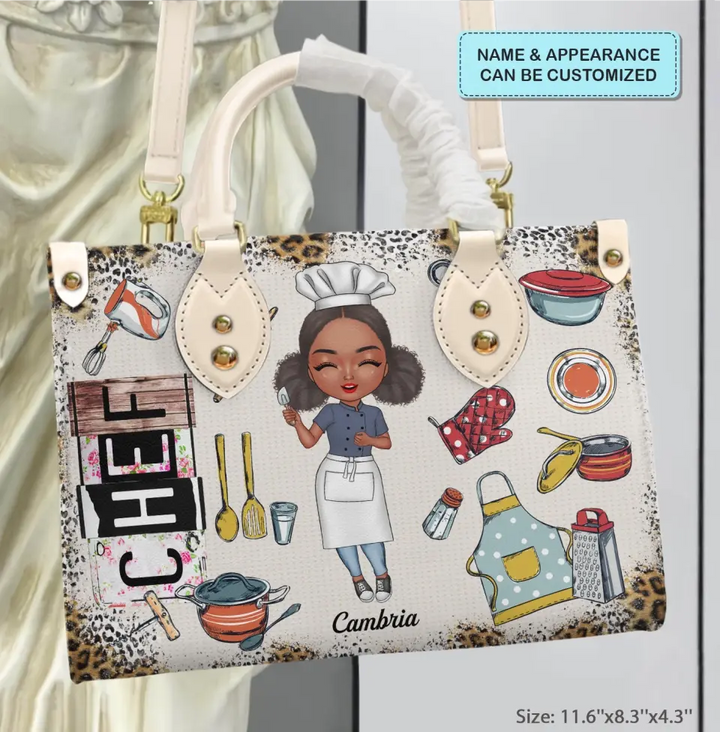 Personalized Leather Bag - Birthday Gift For Chef - Being A Chef ARND0014