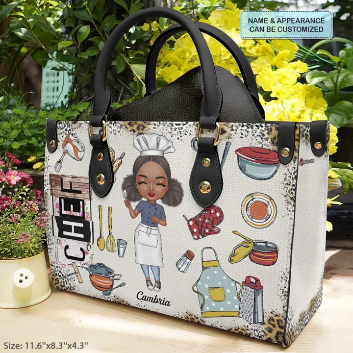 Personalized Leather Bag - Birthday Gift For Chef - Being A Chef ARND0014