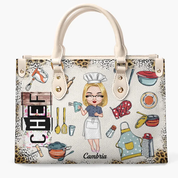 Personalized Leather Bag - Birthday Gift For Chef - Being A Chef ARND0014