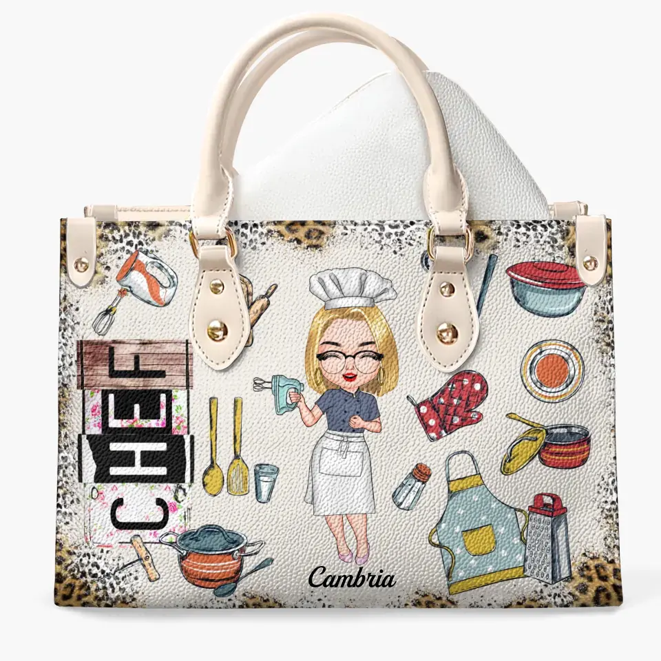 Personalized Leather Bag - Birthday Gift For Chef - Being A Chef ARND0014