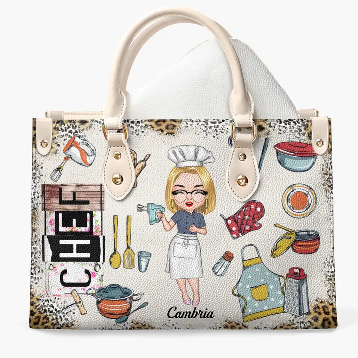 Personalized Leather Bag - Birthday Gift For Chef - Being A Chef ARND0014