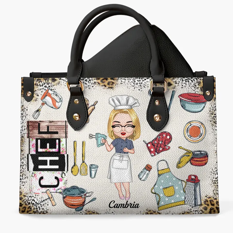Personalized Leather Bag - Birthday Gift For Chef - Being A Chef ARND0014
