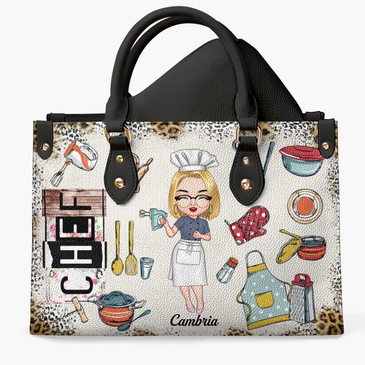 Personalized Leather Bag - Birthday Gift For Chef - Being A Chef ARND0014