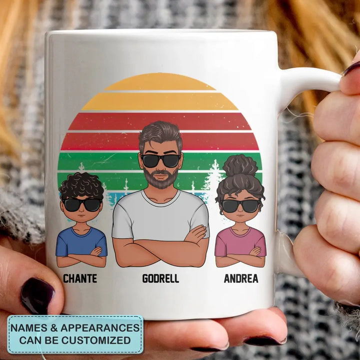 Dope Black Dad - Personalized White Mug - Father's Day Gift