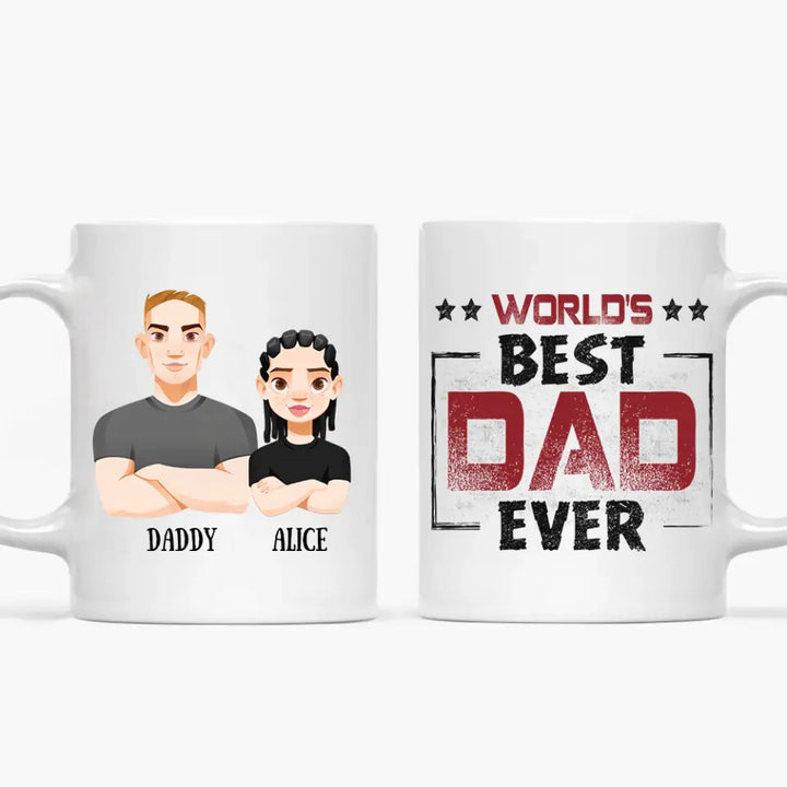 World's Best Dad - Personalized White Mug - Father's Day Gift
