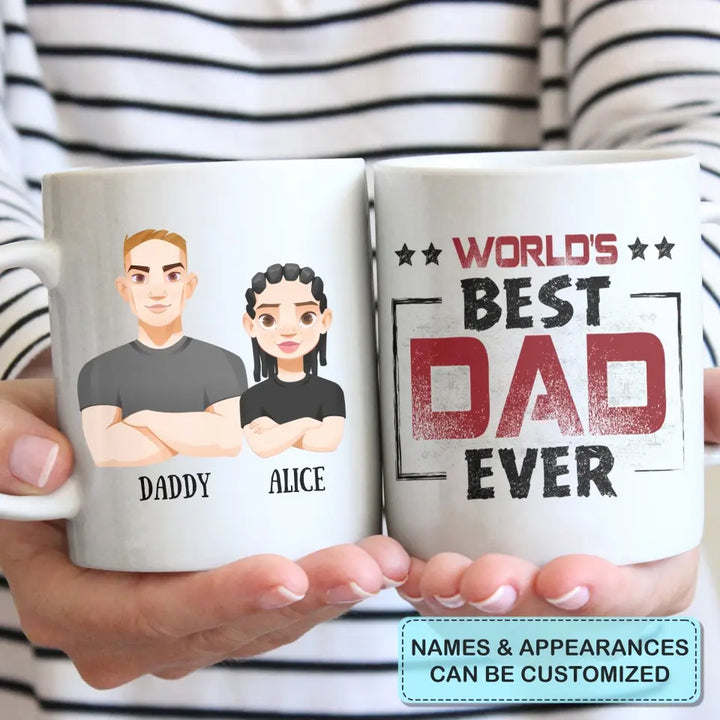 World's Best Dad - Personalized White Mug - Father's Day Gift