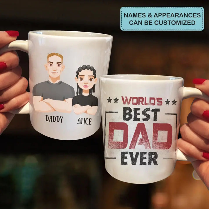 World's Best Dad - Personalized White Mug - Father's Day Gift