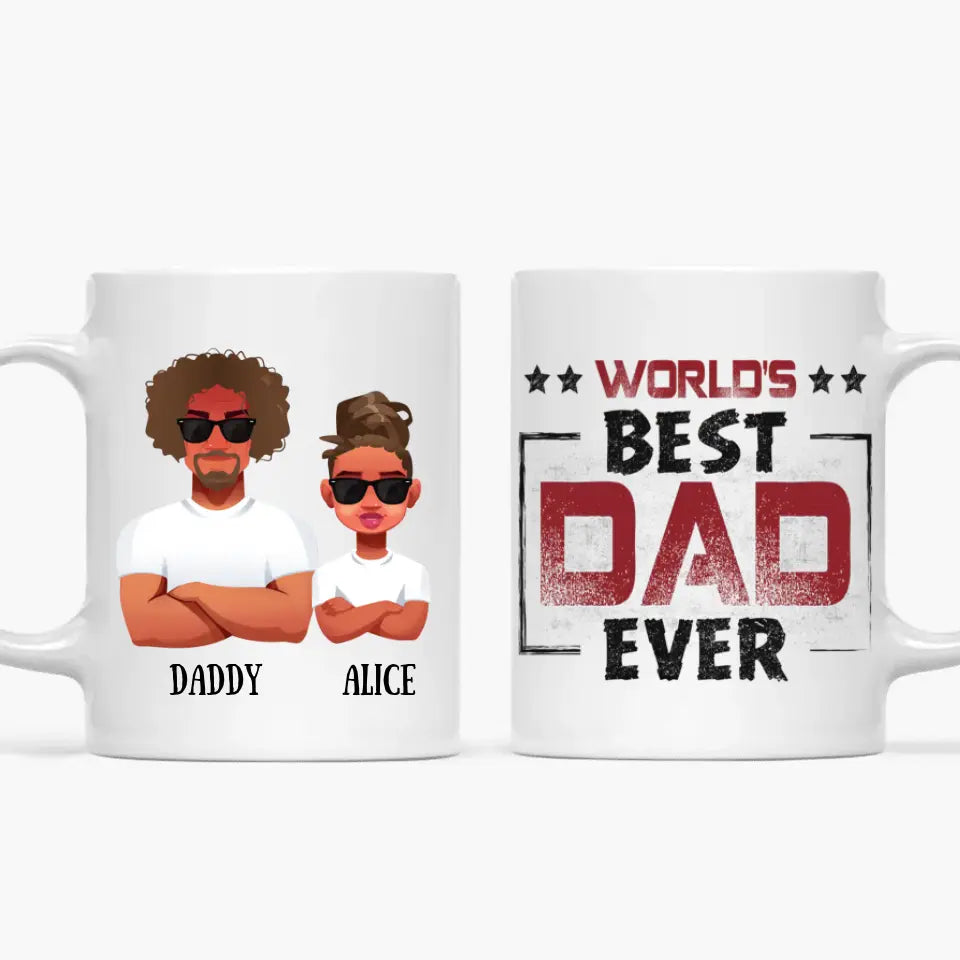 World's Best Dad - Personalized White Mug - Father's Day Gift