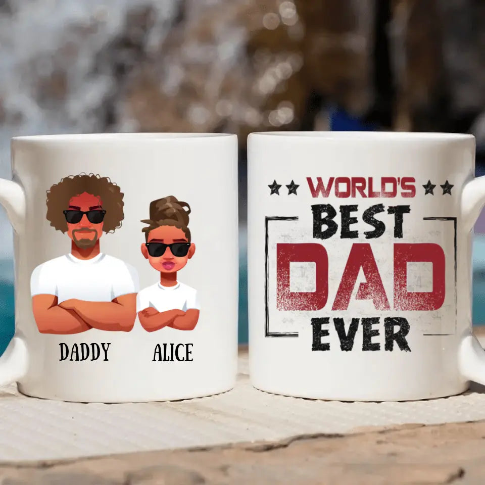 World's Best Dad - Personalized White Mug - Father's Day Gift