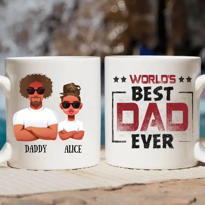 World's Best Dad - Personalized White Mug - Father's Day Gift