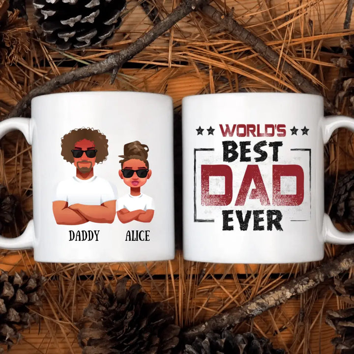World's Best Dad - Personalized White Mug - Father's Day Gift