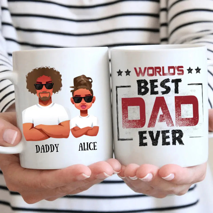 World's Best Dad - Personalized White Mug - Father's Day Gift