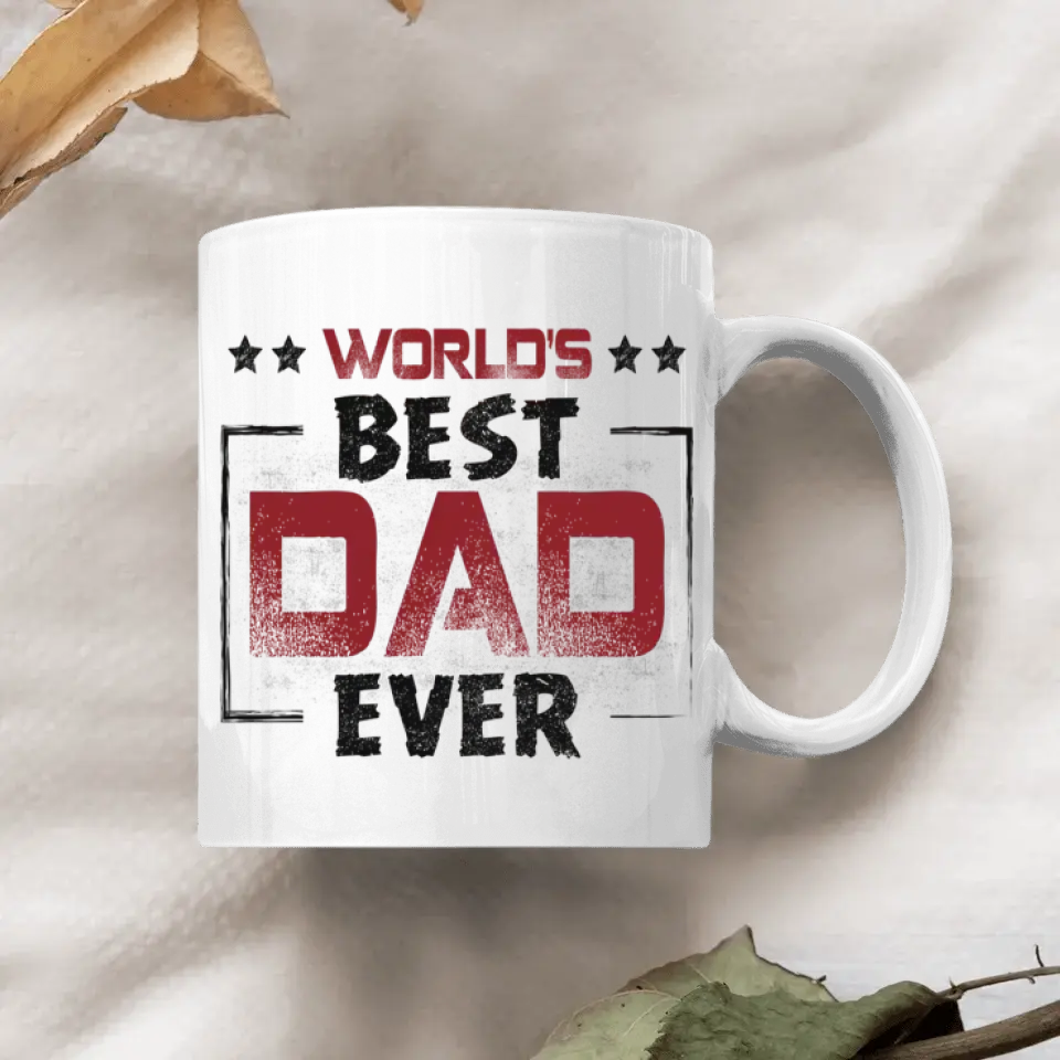 World's Best Dad - Personalized White Mug - Father's Day Gift