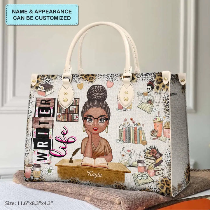 Personalized Leather Bag - Birthday Gift For Writer, Author - Writer Life ARND018
