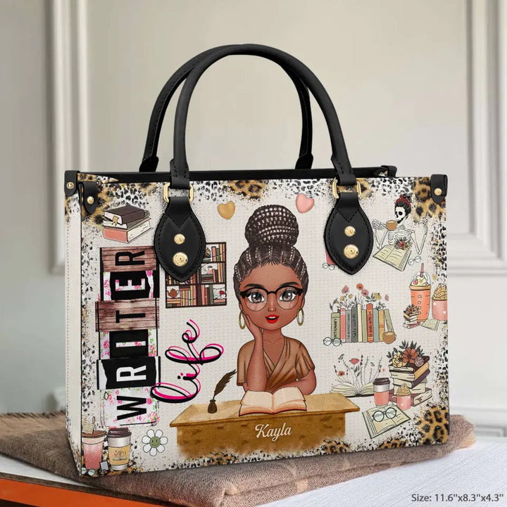 Personalized Leather Bag - Birthday Gift For Writer, Author - Writer Life ARND018