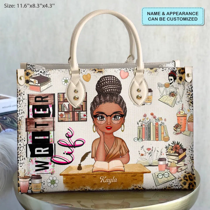 Personalized Leather Bag - Birthday Gift For Writer, Author - Writer Life ARND018