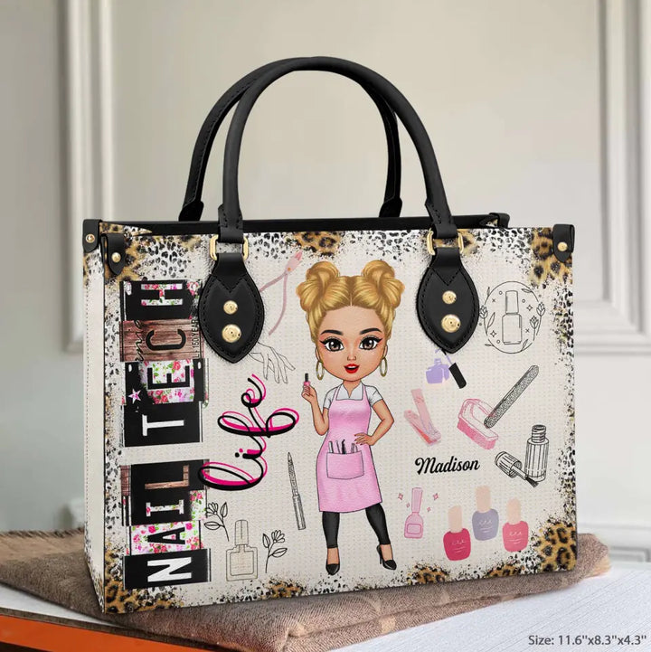 Personalized Leather Bag - Gift For Nail Tech - Being A Nail Tech ARND018