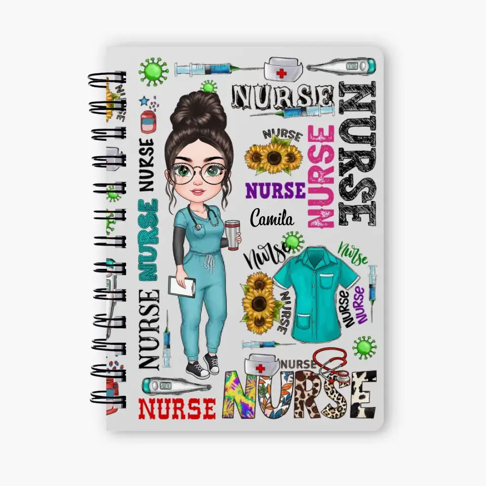 Personalized Spiral Journal - Nurse's Day, Birthday Gift For Nurse - Nurse Life ARND018