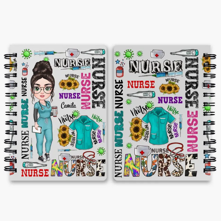 Personalized Spiral Journal - Nurse's Day, Birthday Gift For Nurse - Nurse Life ARND018