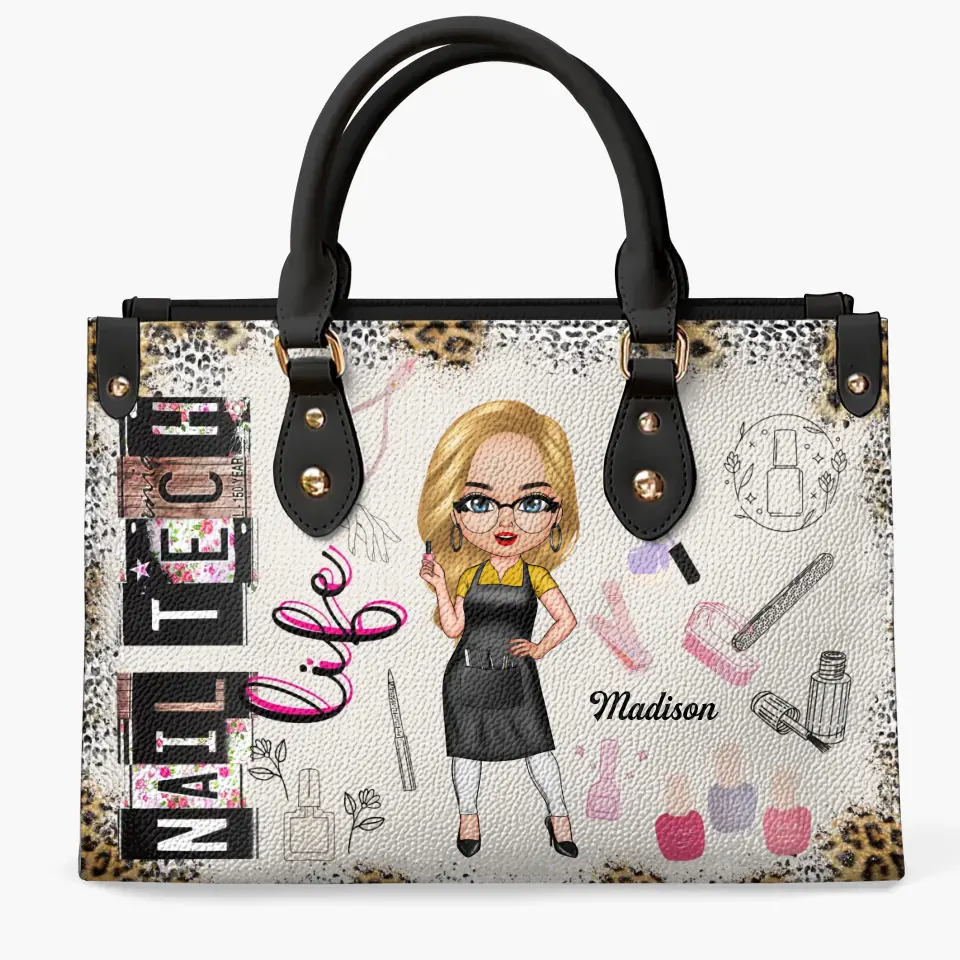 Personalized Leather Bag - Gift For Nail Tech - Being A Nail Tech ARND018