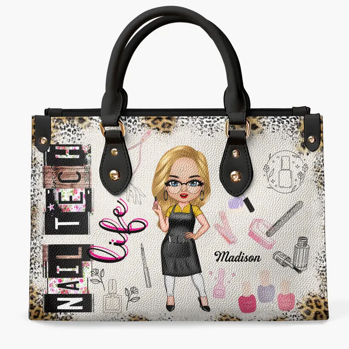 Personalized Leather Bag - Gift For Nail Tech - Being A Nail Tech ARND018