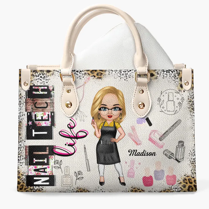 Personalized Leather Bag - Gift For Nail Tech - Being A Nail Tech ARND018