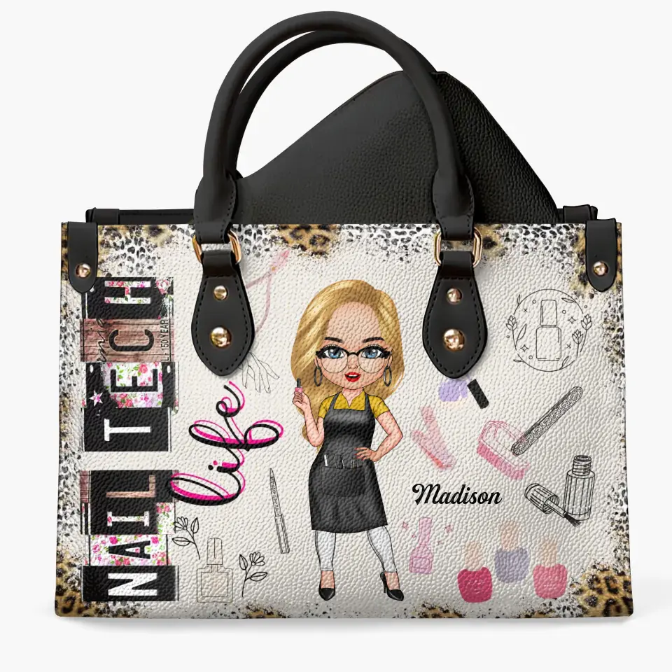 Personalized Leather Bag - Gift For Nail Tech - Being A Nail Tech ARND018