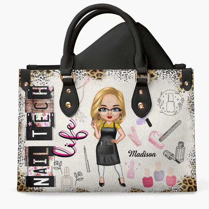 Personalized Leather Bag - Gift For Nail Tech - Being A Nail Tech ARND018
