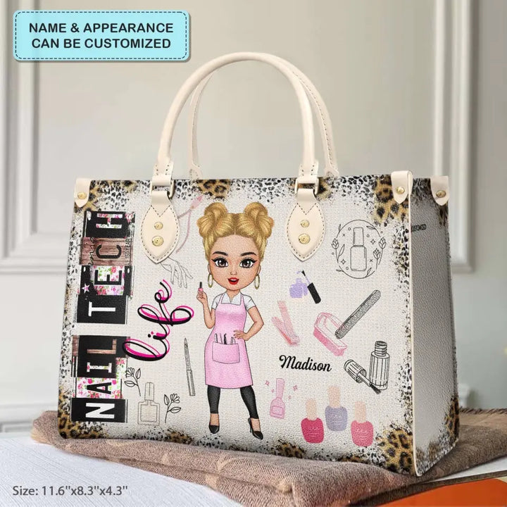 Personalized Leather Bag - Gift For Nail Tech - Being A Nail Tech ARND018