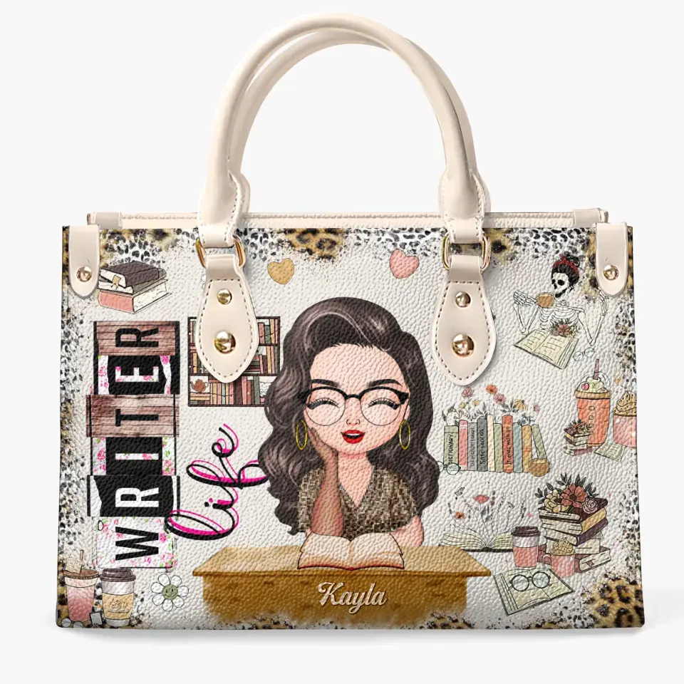 Personalized Leather Bag - Birthday Gift For Writer, Author - Writer Life ARND018