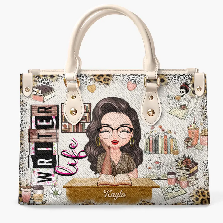 Personalized Leather Bag - Birthday Gift For Writer, Author - Writer Life ARND018