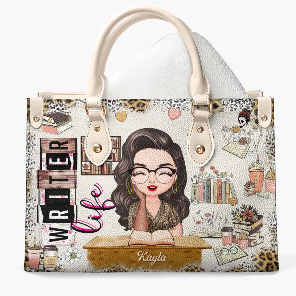 Personalized Leather Bag - Birthday Gift For Writer, Author - Writer Life ARND018