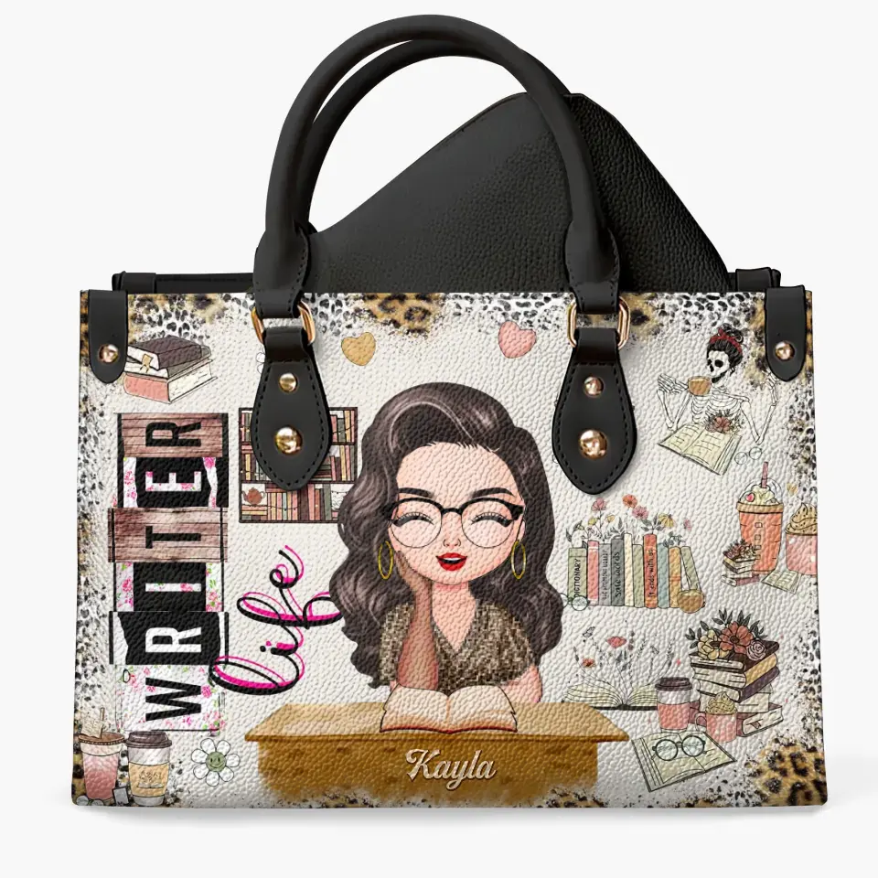 Personalized Leather Bag - Birthday Gift For Writer, Author - Writer Life ARND018