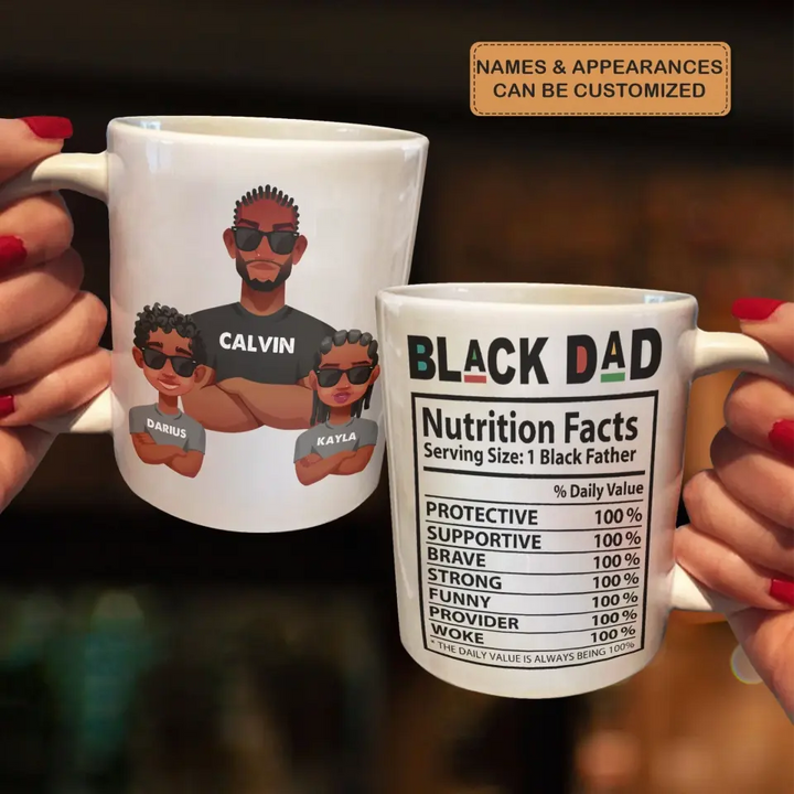 Dad Nutrition Facts - Personalized White Mug - Father's Day Gift