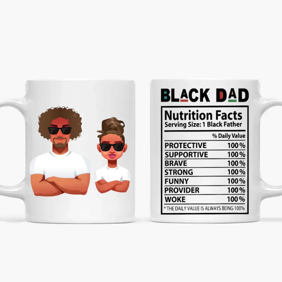 Dad Nutrition Facts - Personalized White Mug - Father's Day Gift