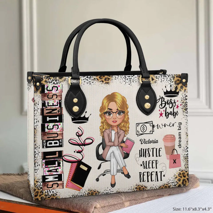 Personalized Leather Bag - Birthday Gift For Office Staff - Small Business