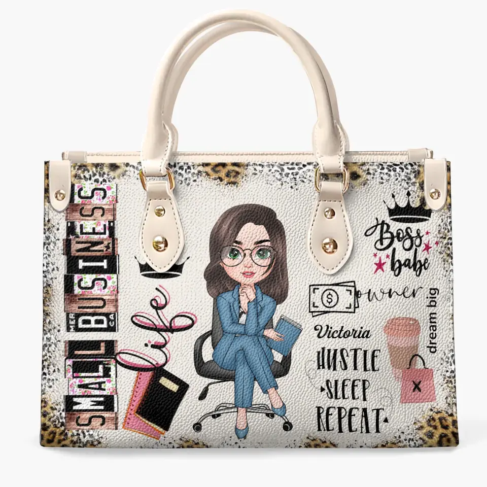 Personalized Leather Bag - Birthday Gift For Office Staff - Small Business