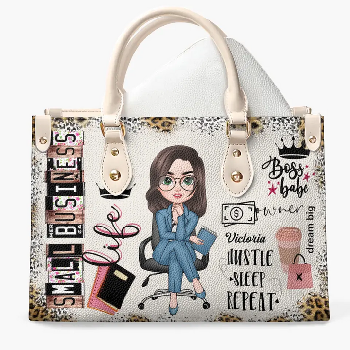 Personalized Leather Bag - Birthday Gift For Office Staff - Small Business