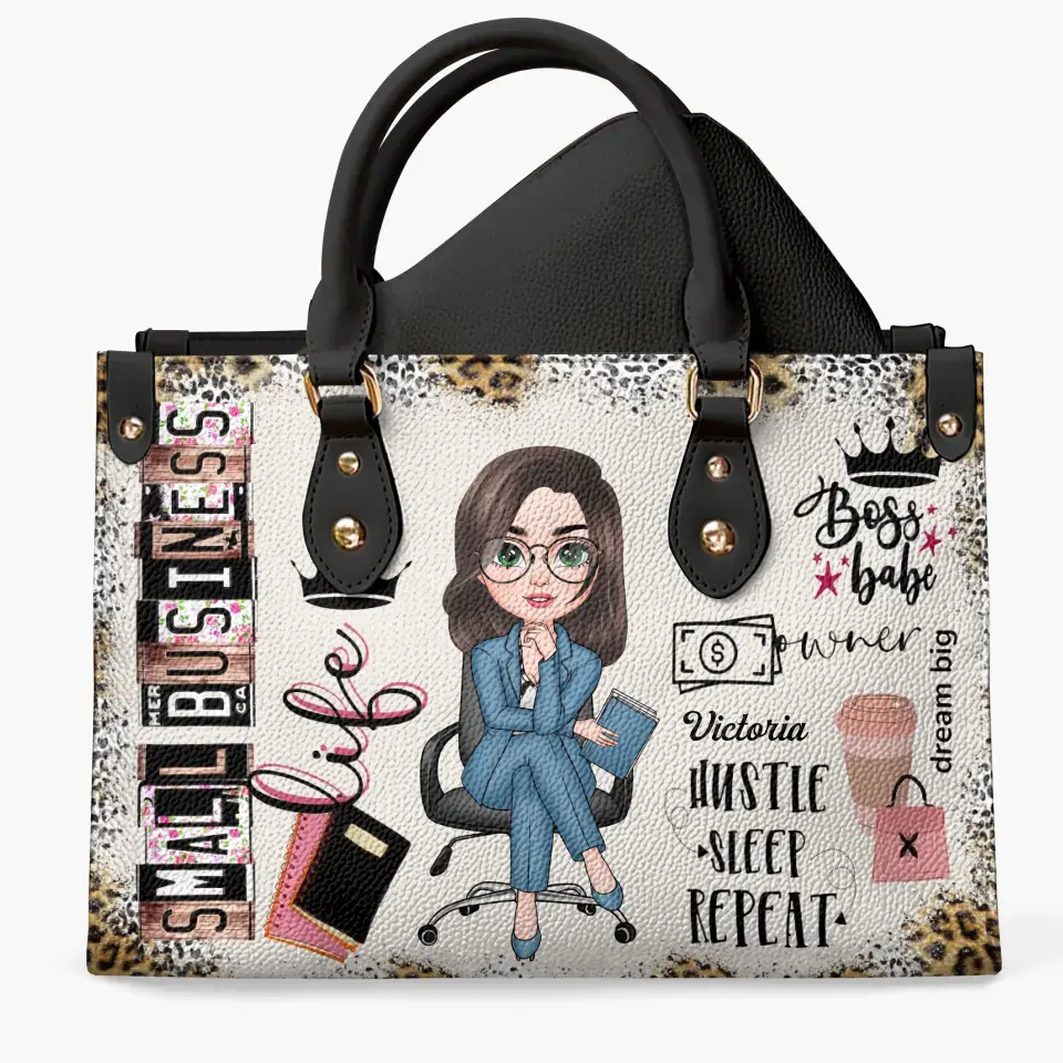 Personalized Leather Bag - Birthday Gift For Office Staff - Small Business