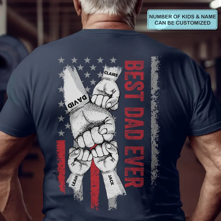 Personalized Back Printed T-shirt - Father's Day, Birthday Gift For Dad, Grandpa - Unbreakable Bond